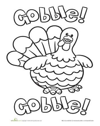 Thanksgiving Coloring Sheets For Toddlers