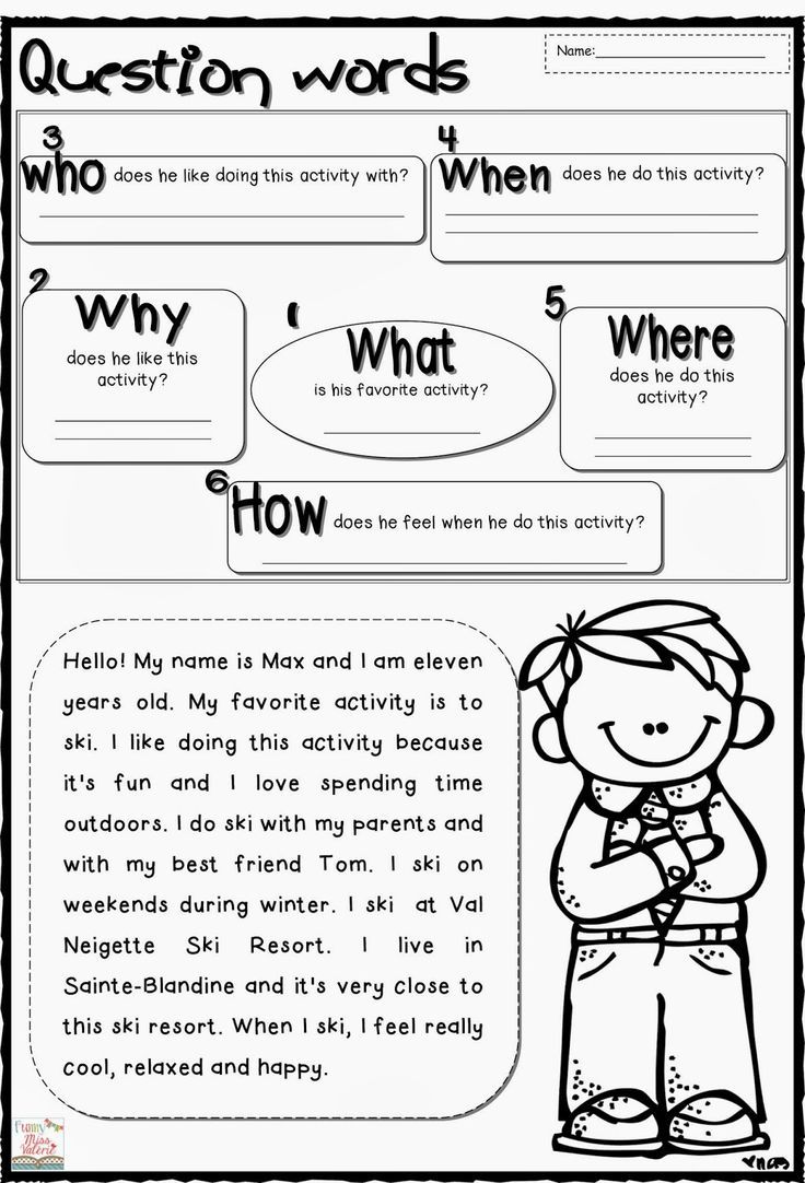 Wh Questions Worksheets For First Grade