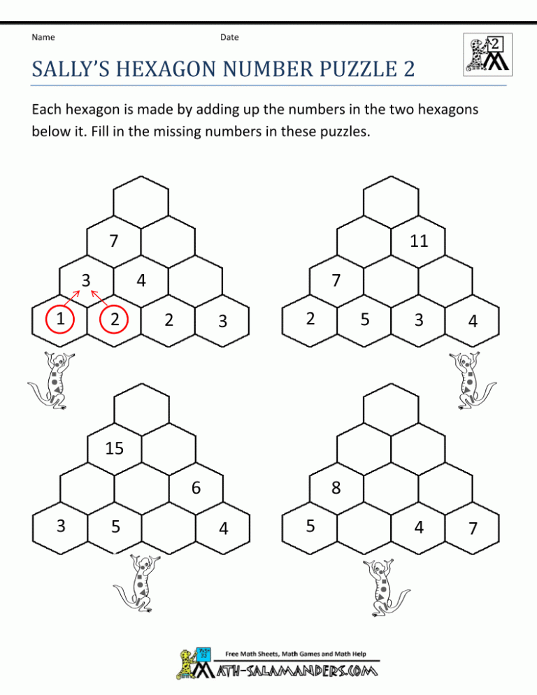 Puzzle Worksheets For 2nd Grade