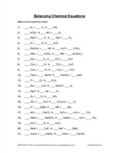 Double Replacement Reaction Worksheet Answers