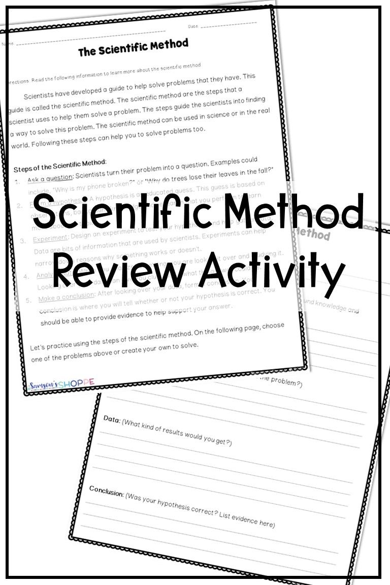 4th Grade 5th Grade Scientific Method Worksheet