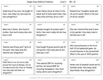 2 Step Addition And Subtraction Word Problems 4th Grade