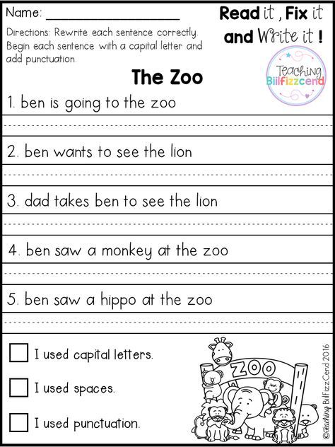 Grade 1 First Grade Writing Worksheets Free Printable
