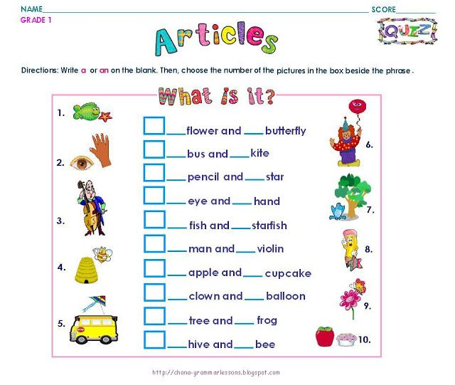 Printable English Worksheets For Grade 1