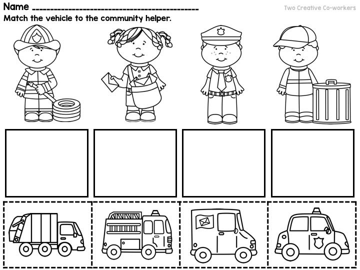 Community Helpers Worksheets For Kindergarten