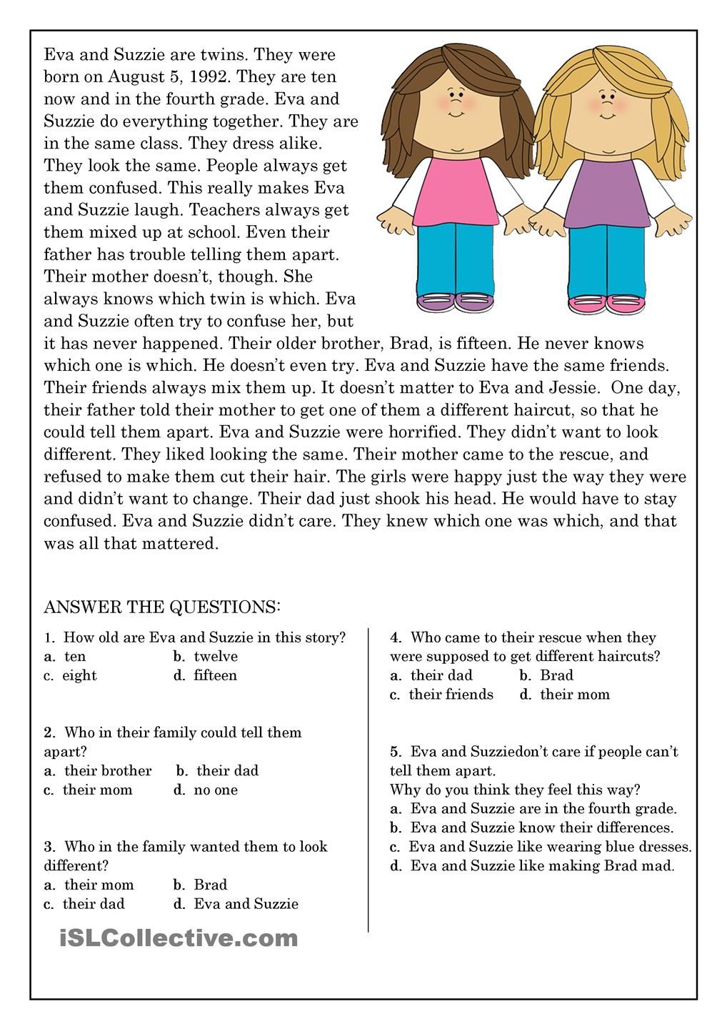 Comprehension For Class 10