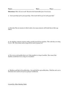 Proportion Word Problems Worksheet Answer Key