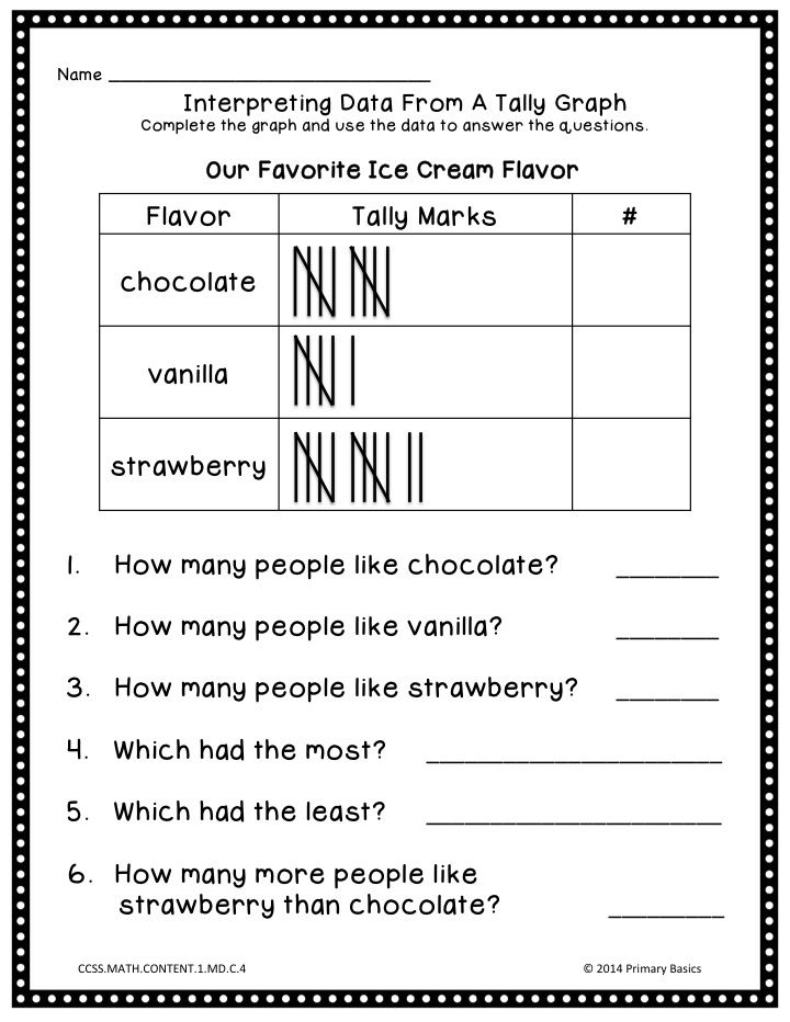 Graphing Worksheets 1st Grade