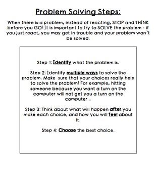 Problem Solving Worksheets For Highschool Students