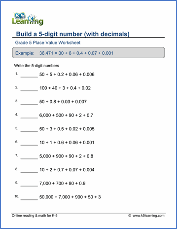 K5 Learning Grade 3 Math