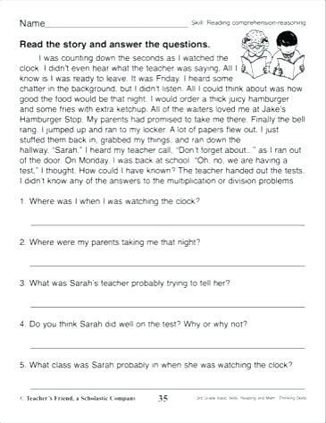 Free English Worksheets For Grade 5