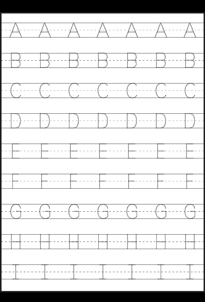 Abc Tracing Sheet For Kids