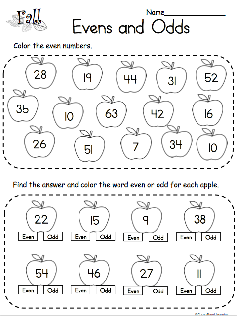 2nd Grade Maths Odd And Even Numbers Worksheets
