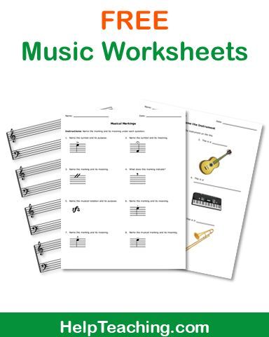 Music Worksheets Free