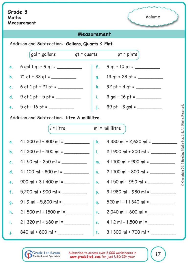 Maths Worksheet For Class 5 Icse