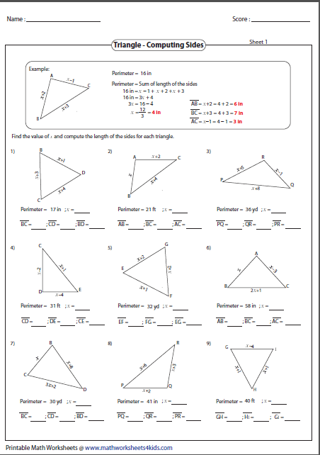 Worksheet Triangle Sum And Exterior Angle Theorem Answer Key