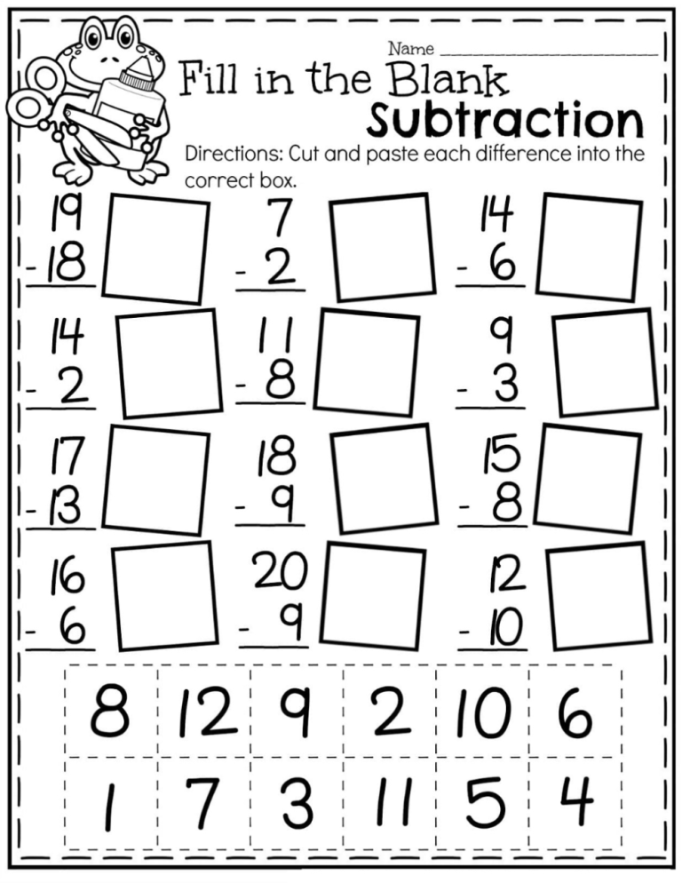 Addition Subtraction Worksheets Grade 1