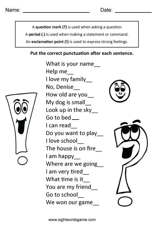 2nd Grade Different Types Of Sentences Worksheet