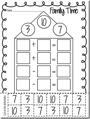 Fact Family Worksheets For First Grade