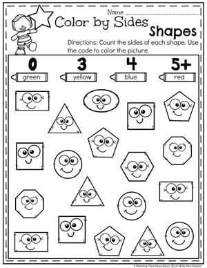 Printable Kindergarten Worksheets Shapes