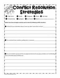 Conflict Resolution Worksheets For Adults