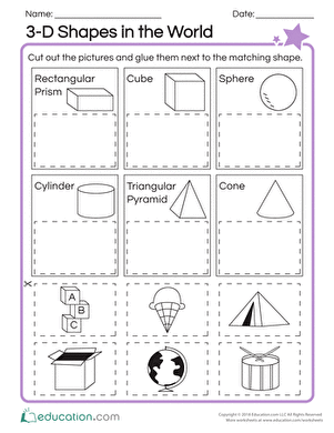 3d Shapes Worksheets Kindergarten Pdf