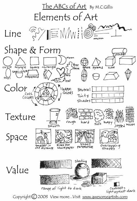 Elements Of Art Worksheet For Kids