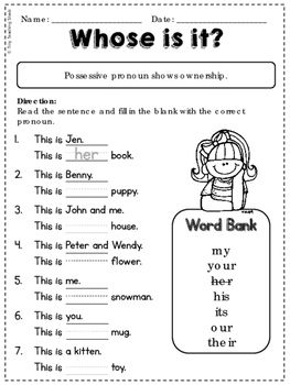 1st Grade English Worksheets Grammar