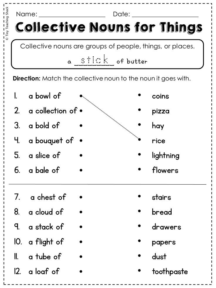 Grade 4 English Worksheets Nouns
