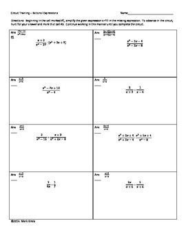 Simplifying Rational Expressions Worksheets With Answers Pdf