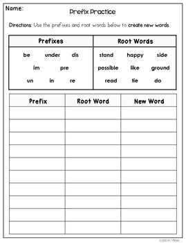 3rd Grade Prefixes And Suffixes Worksheets Pdf
