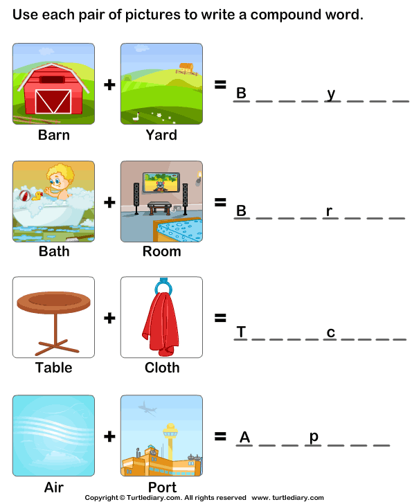 Compound Nouns Worksheet For Kids
