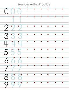 Number Writing Practice Sheets
