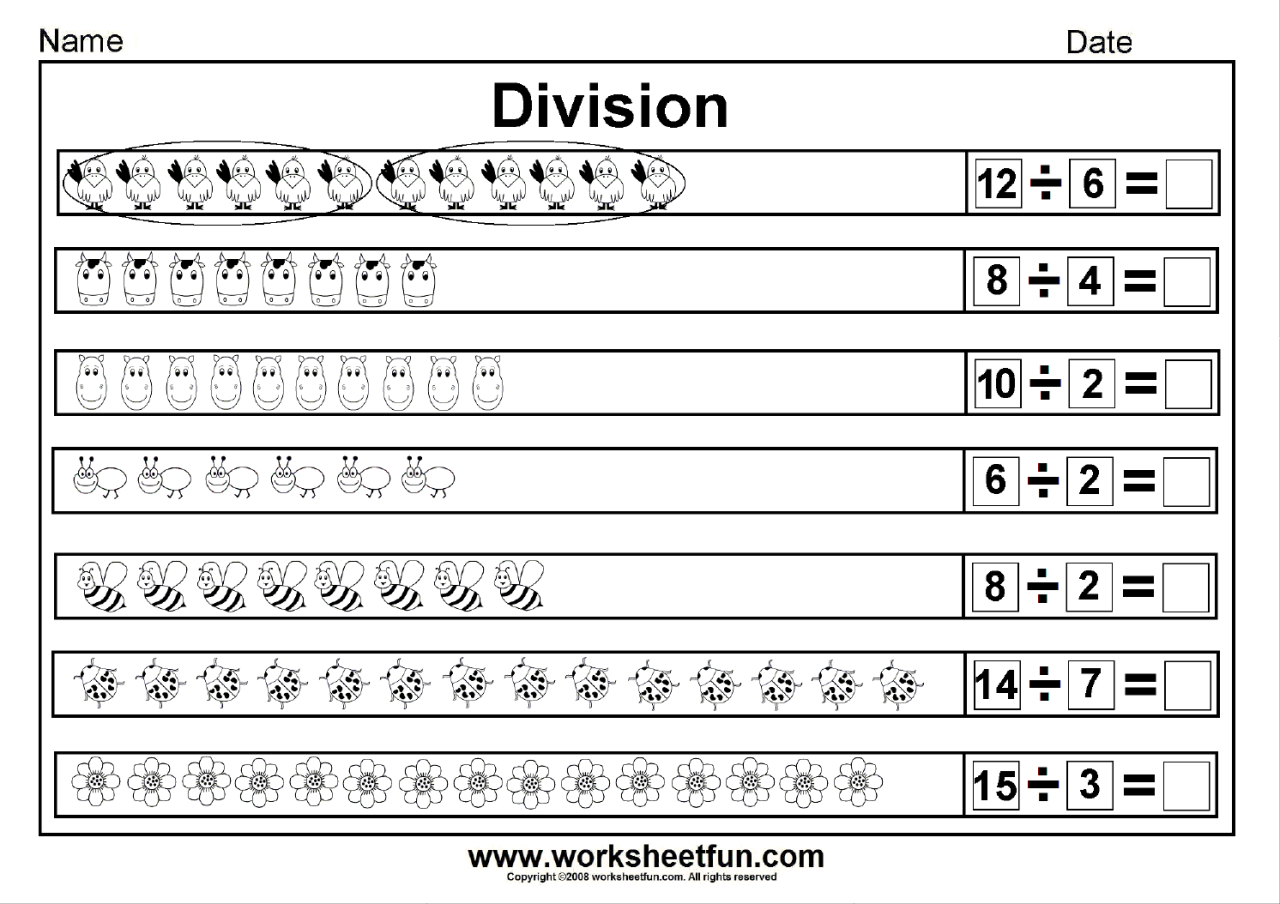 Basic Division Worksheets Free Printable