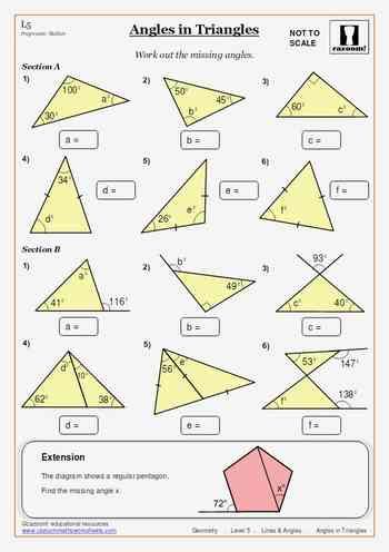 Types Of Triangles Worksheet Pdf