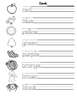 Kindergarten Writing Worksheets Pdf