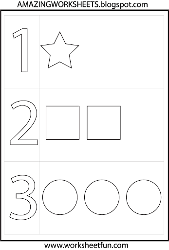Number 3 Worksheets For 2 Year Olds