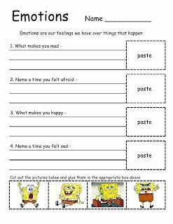 Feelings And Emotions Worksheets For Adults