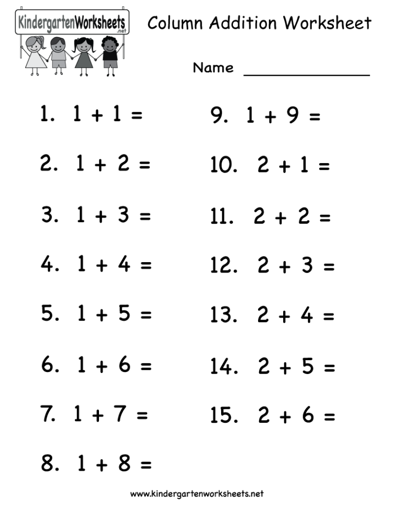 Basic Math Worksheets Printable
