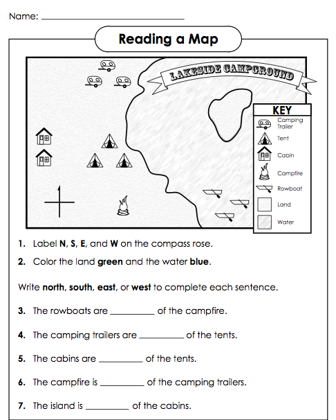 Directions Worksheet 1st Grade