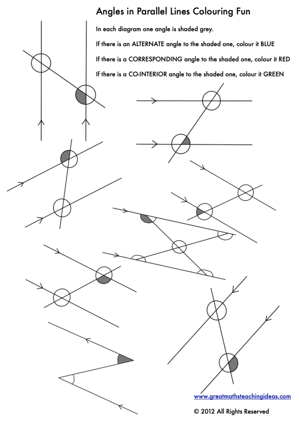 Gcse Angles In Parallel Lines Worksheet