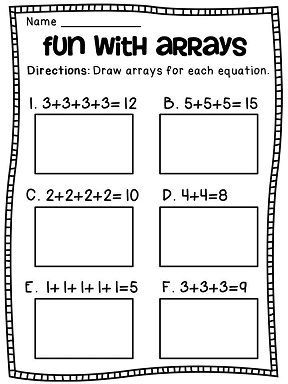 3rd Grade Repeated Addition Worksheets Free