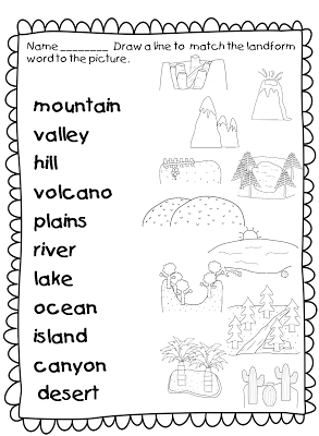 1st Grade First Grade Geography Worksheets
