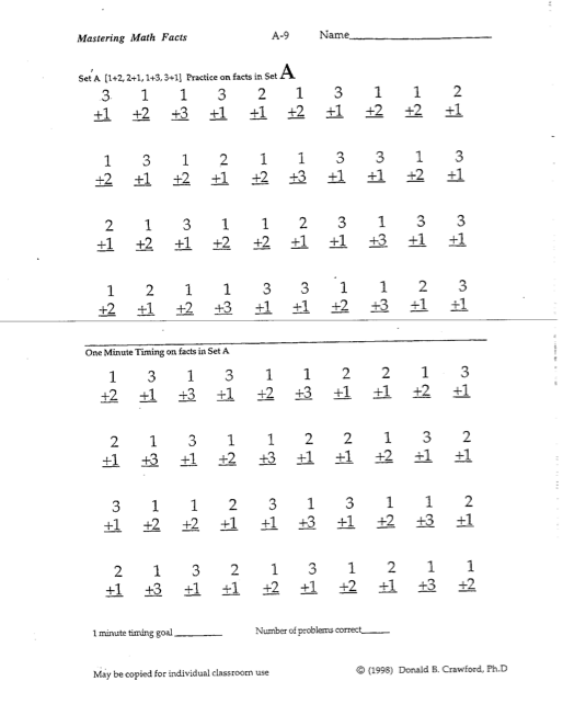 Rocket Math Worksheets 1st Grade