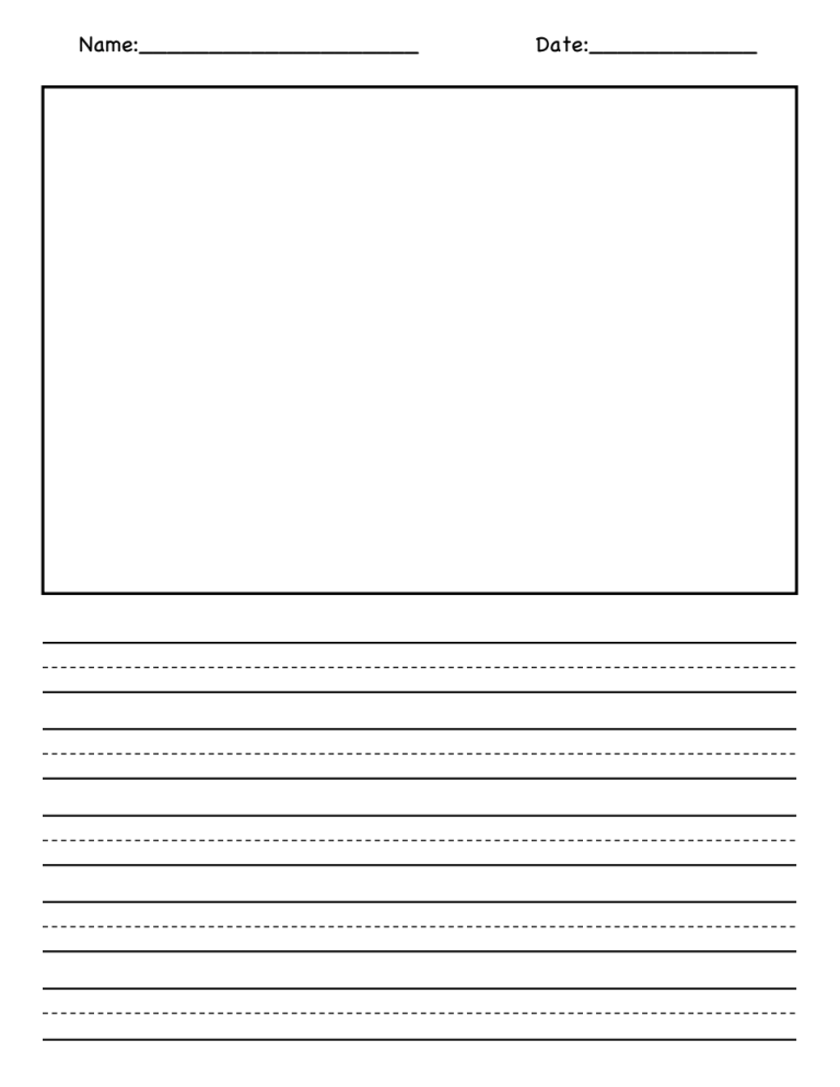 1st Grade Blank Handwriting Worksheets Pdf