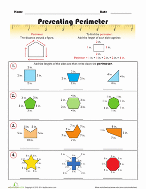 Perimeter Worksheets For Kindergarten