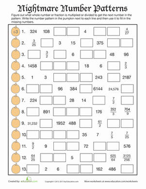 Halloween Math Worksheets For 4th Grade