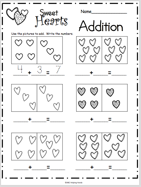 Heart Worksheet For Kindergarten
