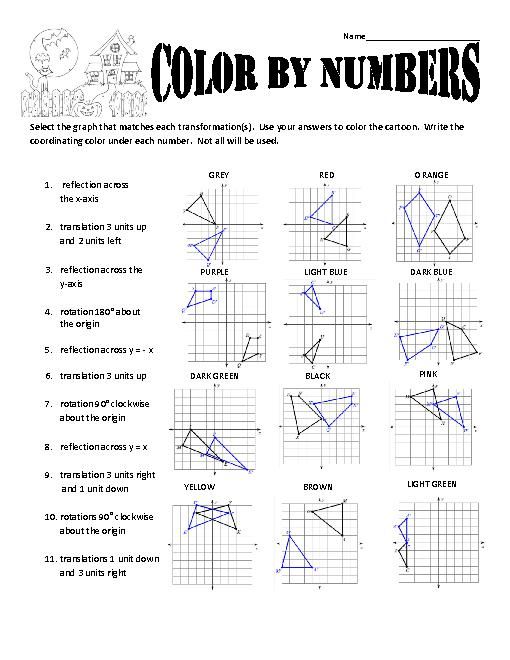 Transformations Worksheet Answers