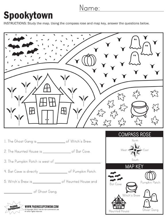 1st Grade Map Worksheets For Kids